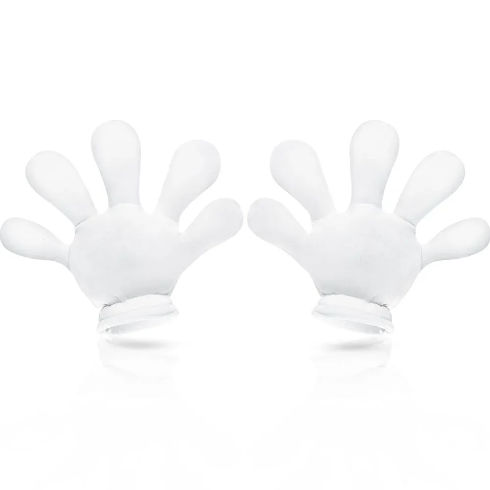 1 Pair Jumbo Mickey Mouse Style Cartoon Hands White Fingers (14+, small adult)